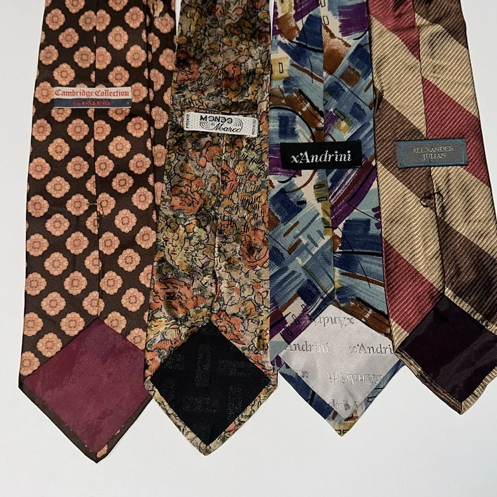 4 MENS VINTAGE TIES